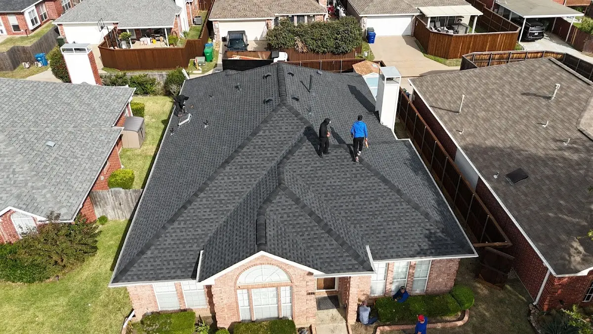 Commercial Roofing work in progress on a South Houston property